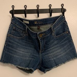 KUT from the Kloth frayed hem denim short shorts